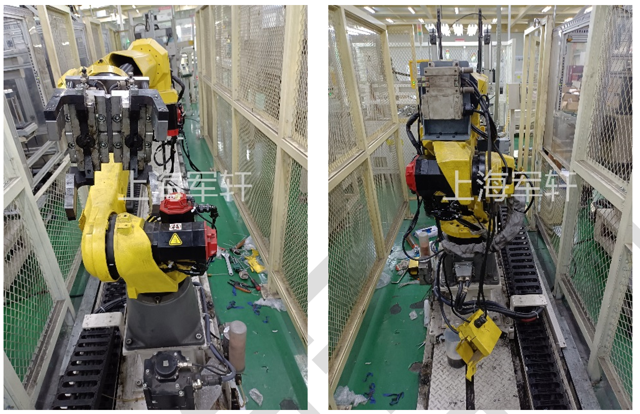 FANUC M-20iA机器人保养，将机器人调整到合适的位置